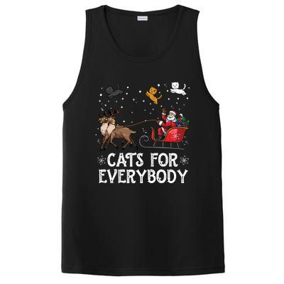 Cats For Everybody Christmas Cat Funny Xmas Santa Gift PosiCharge Competitor Tank