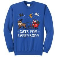 Cats For Everybody Christmas Cat Funny Xmas Santa Gift Sweatshirt