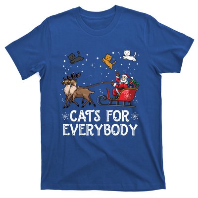 Cats For Everybody Christmas Cat Funny Xmas Santa Gift T-Shirt