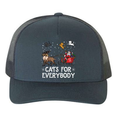 Cats For Everybody Christmas Cat Funny Xmas Santa Gift Yupoong Adult 5-Panel Trucker Hat