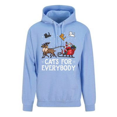 Cats For Everybody Christmas Cat Funny Xmas Santa Gift Unisex Surf Hoodie