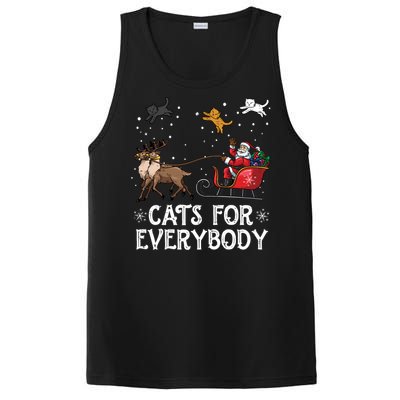 Cats For Everybody Christmas Cat Funny Xmas Santa Meaningful Gift PosiCharge Competitor Tank