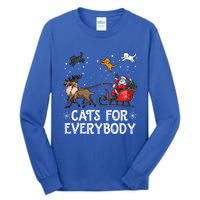 Cats For Everybody Christmas Cat Funny Xmas Santa Meaningful Gift Tall Long Sleeve T-Shirt