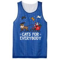 Cats For Everybody Christmas Cat Funny Xmas Santa Meaningful Gift Mesh Reversible Basketball Jersey Tank