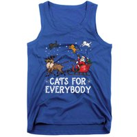 Cats For Everybody Christmas Cat Funny Xmas Santa Meaningful Gift Tank Top