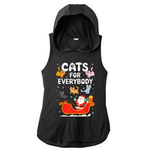 Cats For Everybody Xmas Adult Women Christmas Ladies PosiCharge Tri-Blend Wicking Draft Hoodie Tank