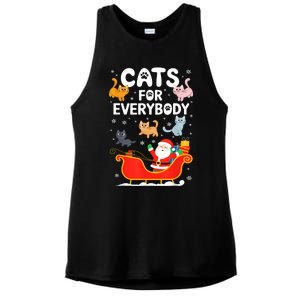 Cats For Everybody Xmas Adult Women Christmas Ladies PosiCharge Tri-Blend Wicking Tank