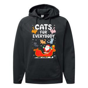 Cats For Everybody Xmas Adult Women Christmas Performance Fleece Hoodie