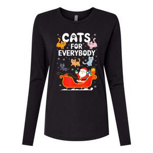 Cats For Everybody Xmas Adult Women Christmas Womens Cotton Relaxed Long Sleeve T-Shirt