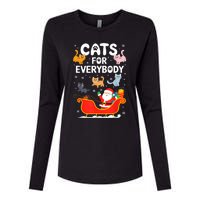 Cats For Everybody Xmas Adult Women Christmas Womens Cotton Relaxed Long Sleeve T-Shirt