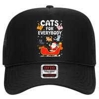 Cats For Everybody Xmas Adult Women Christmas High Crown Mesh Back Trucker Hat