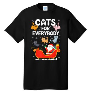 Cats For Everybody Xmas Adult Women Christmas Tall T-Shirt