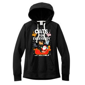 Cats For Everybody Xmas Adult Women Christmas Women's Fleece Hoodie