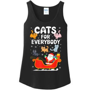 Cats For Everybody Xmas Adult Women Christmas Ladies Essential Tank