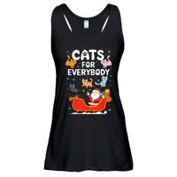 Cats For Everybody Xmas Adult Women Christmas Ladies Essential Flowy Tank