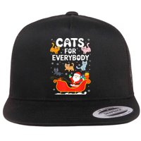 Cats For Everybody Xmas Adult Women Christmas Flat Bill Trucker Hat