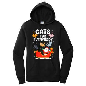 Cats For Everybody Xmas Adult Women Christmas Women's Pullover Hoodie