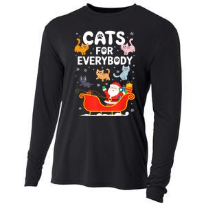 Cats For Everybody Xmas Adult Women Christmas Cooling Performance Long Sleeve Crew