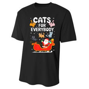 Cats For Everybody Xmas Adult Women Christmas Performance Sprint T-Shirt