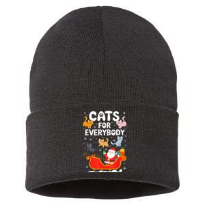 Cats For Everybody Xmas Adult Women Christmas Sustainable Knit Beanie