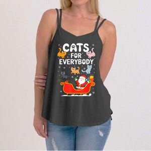 Cats For Everybody Xmas Adult Women Christmas Women's Strappy Tank