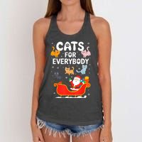 Cats For Everybody Xmas Adult Women Christmas Women's Knotted Racerback Tank