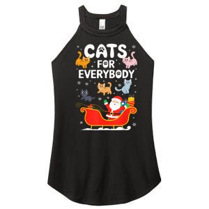 Cats For Everybody Xmas Adult Women Christmas Women's Perfect Tri Rocker Tank