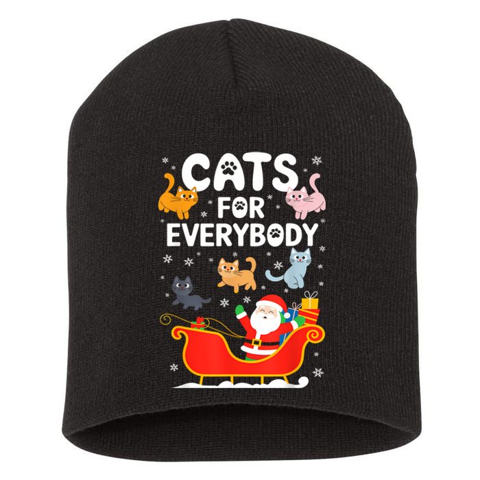 Cats For Everybody Xmas Adult Women Christmas Short Acrylic Beanie