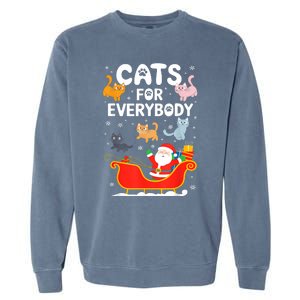 Cats For Everybody Xmas Adult Women Christmas Garment-Dyed Sweatshirt