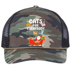 Cats For Everybody Xmas Adult Women Christmas Retro Rope Trucker Hat Cap