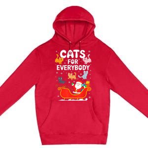 Cats For Everybody Xmas Adult Women Christmas Premium Pullover Hoodie