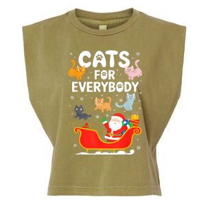 Cats For Everybody Xmas Adult Women Christmas Garment-Dyed Women's Muscle Tee