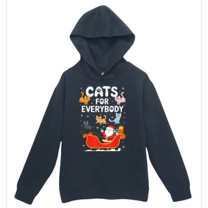 Cats For Everybody Xmas Adult Women Christmas Urban Pullover Hoodie