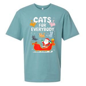 Cats For Everybody Xmas Adult Women Christmas Sueded Cloud Jersey T-Shirt