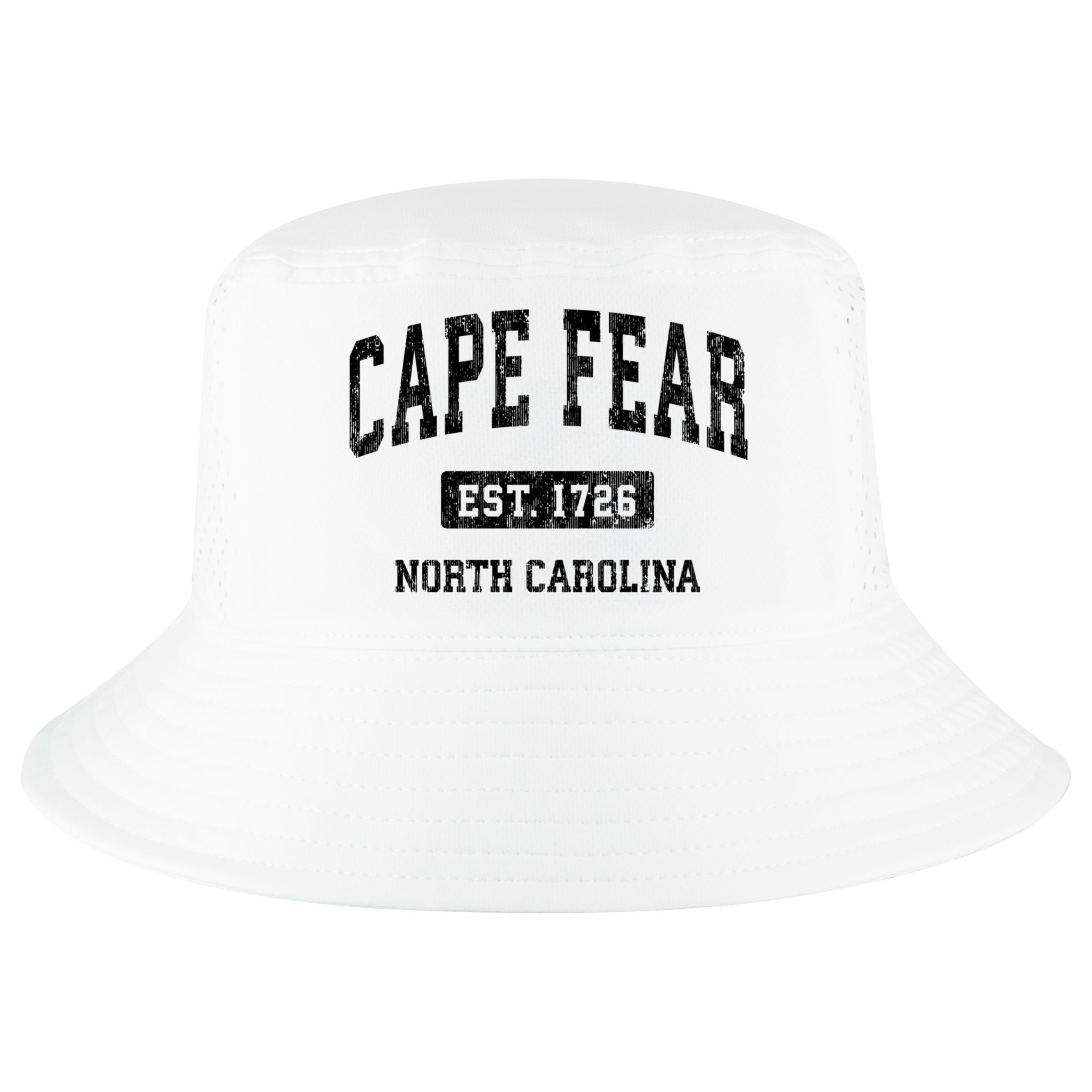 Cape Fear Est 1726 North Carolina Nc Vintage Established Athletic Sports Design Cool Comfort Performance Bucket Hat