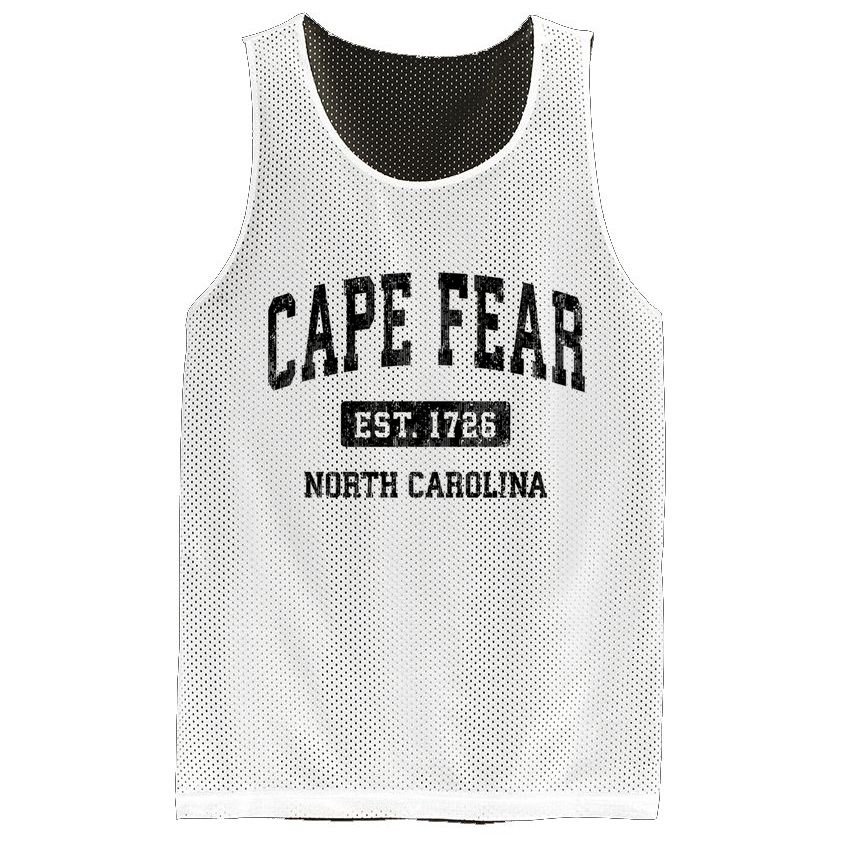 Cape Fear Est 1726 North Carolina Nc Vintage Established Athletic Sports Design Mesh Reversible Basketball Jersey Tank
