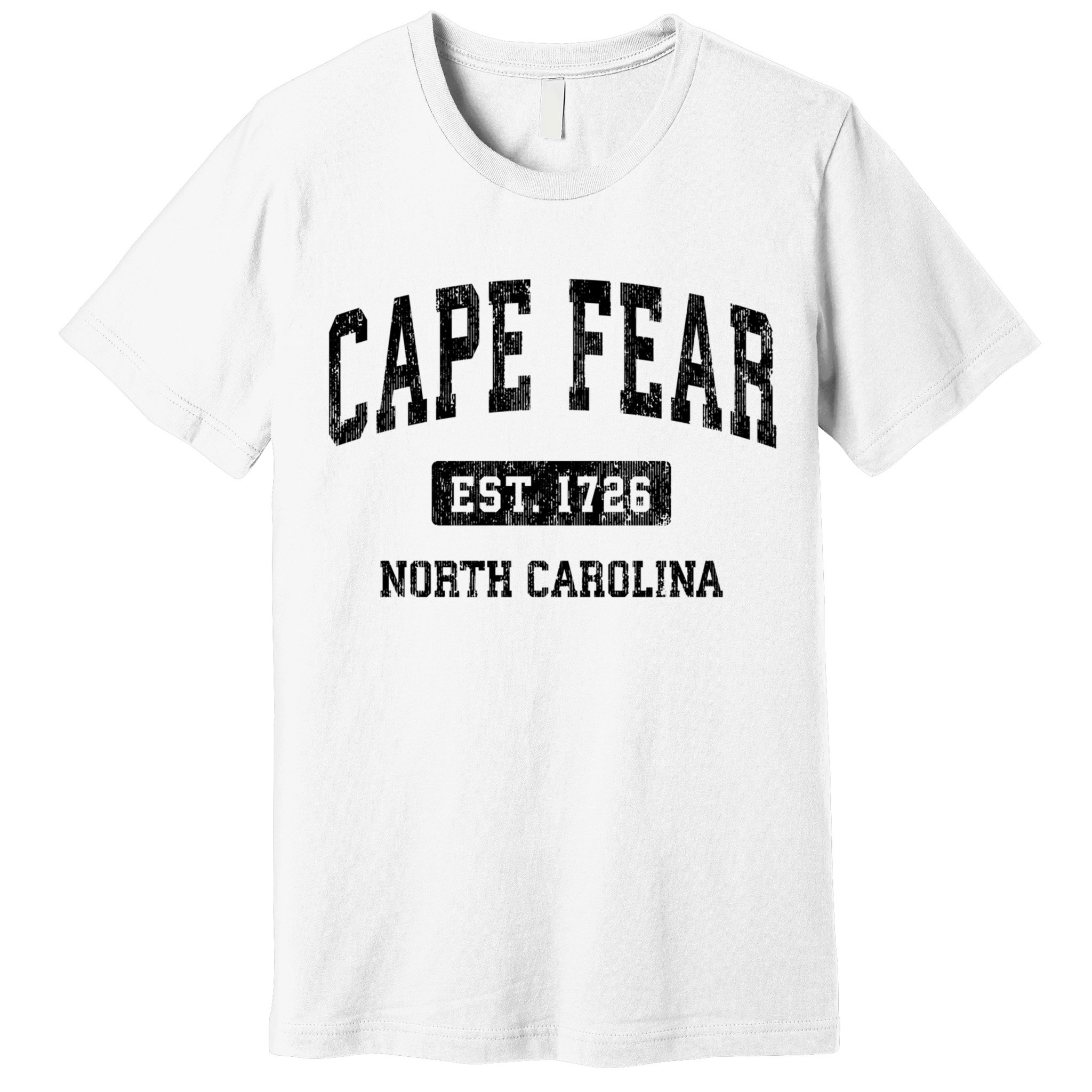 Cape Fear Est 1726 North Carolina Nc Vintage Established Athletic Sports Design Premium T-Shirt