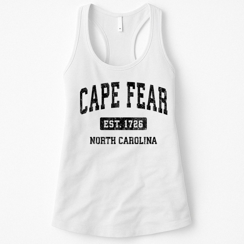Cape Fear Est 1726 North Carolina Nc Vintage Established Athletic Sports Design Womens Tank Top