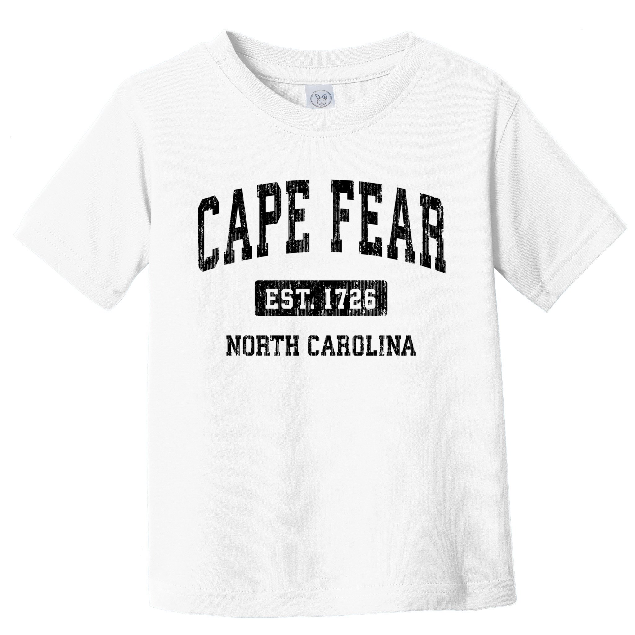 Cape Fear Est 1726 North Carolina Nc Vintage Established Athletic Sports Design Toddler T-Shirt