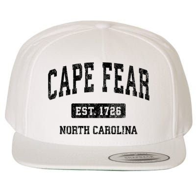 Cape Fear Est 1726 North Carolina Nc Vintage Established Athletic Sports Design Wool Snapback Cap