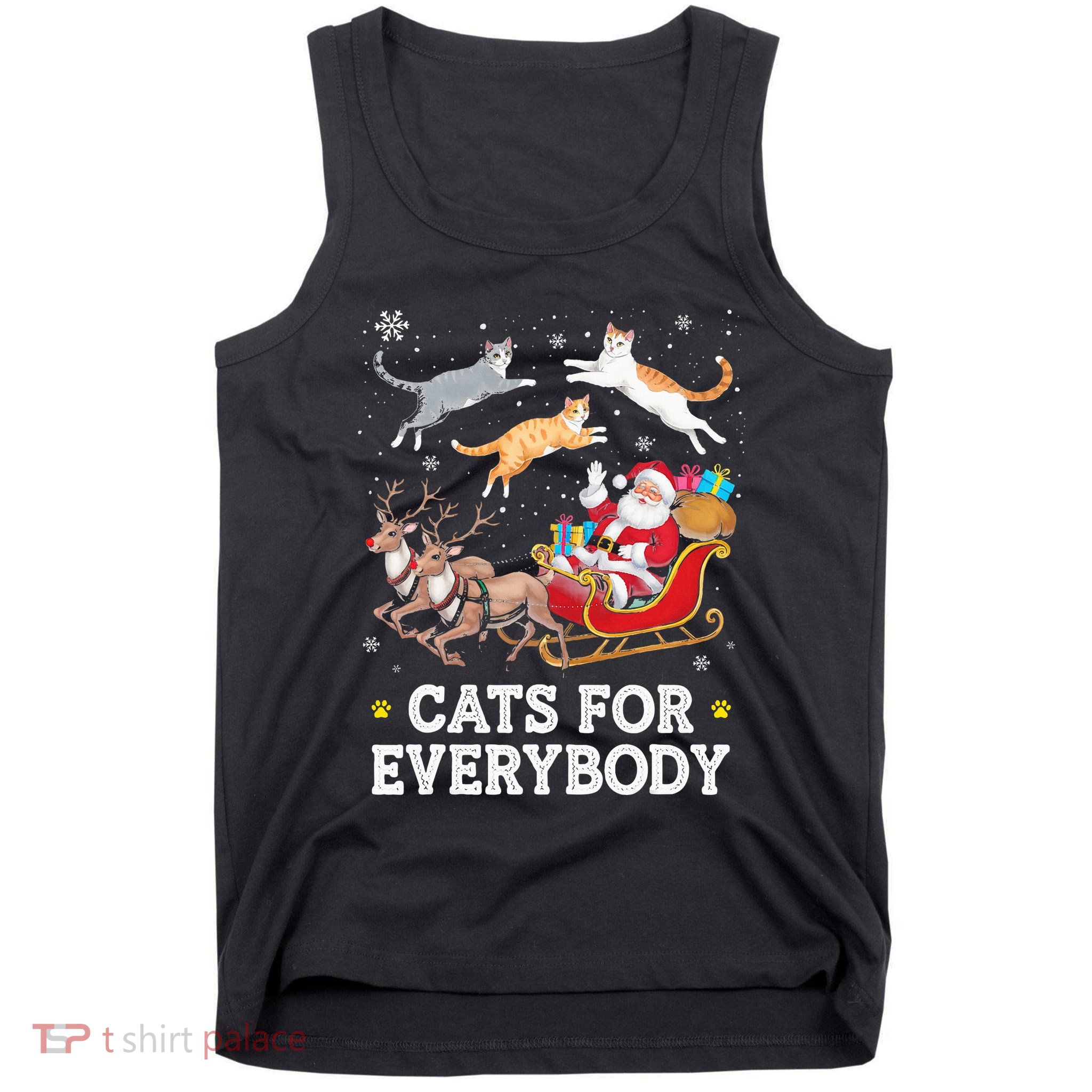 Cats For Everybody Christmas Tank Top