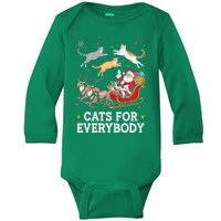 Cats For Everybody Christmas Baby Long Sleeve Bodysuit