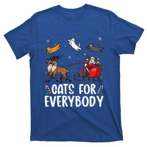 Cats For Everybody Christmas Cat Funny Xmas Santa Gift T-Shirt