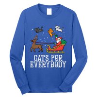 Cats For Everybody Christmas Cat Funny Xmas Santa Gift Long Sleeve Shirt