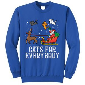 Cats For Everybody Christmas Cat Funny Xmas Santa Gift Sweatshirt