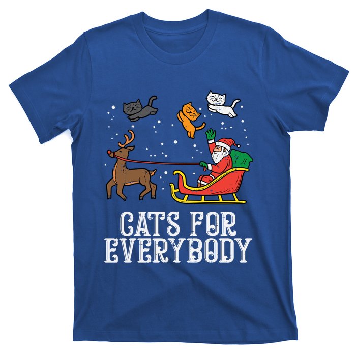 Cats For Everybody Christmas Cat Funny Xmas Santa Gift T-Shirt