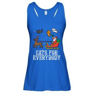 Cats For Everybody Christmas Cat Funny Xmas Santa Gift Ladies Essential Flowy Tank