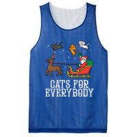 Cats For Everybody Christmas Cat Funny Xmas Santa Gift Mesh Reversible Basketball Jersey Tank