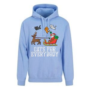 Cats For Everybody Christmas Cat Funny Xmas Santa Gift Unisex Surf Hoodie