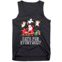 Cats For Everybody Christmas Cat Funny Xmas Women Santa Tank Top Tank Top